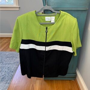 Women's Green and Black Jacket